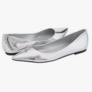 MIA Hepburn Silver Mirror Flat Shoes